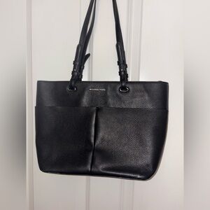 Michael Kors Black Leather Tote Bag